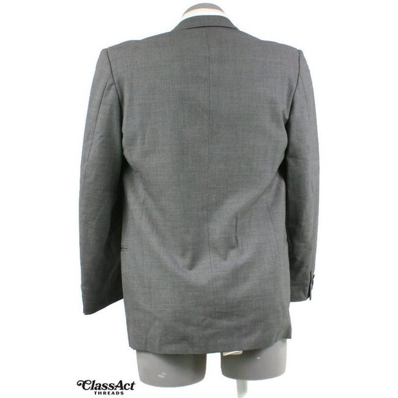 Valentino Uomo Men 2 Button Notched Lapel Gray Blazer Suit Jacket Sport Coat 44R - Picture 6 of 8